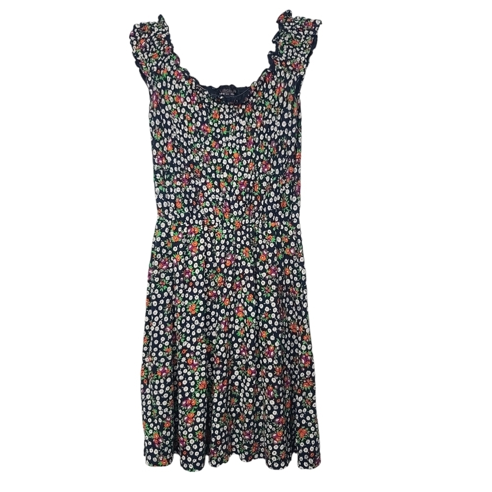 Topshop Smocked Floral Sleeveless Dress 2